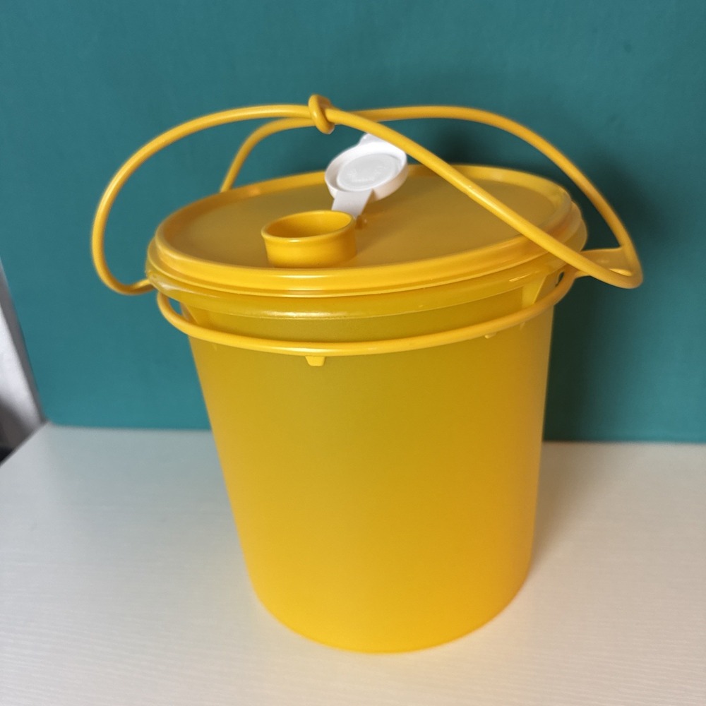 Tupperware Round Bucket Jug Container 5L Mango Orange New